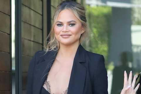 Chrissy Teigen makes a stylish arrival for a business meeting in LA