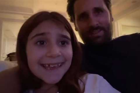 Kourtney Kardashian’s daughter Penelope, 9, hangs with dad Scott Disick after mom’s PDA with Travis ..