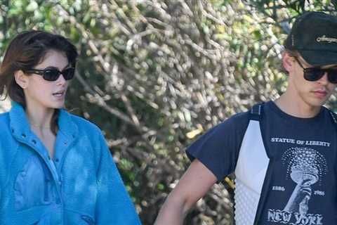 Kaia Gerber & Austin Butler head out on an afternoon hike in LA