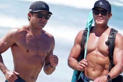 Zac Efron Flaunts EPIC ABS During Shirtless Beach Jog