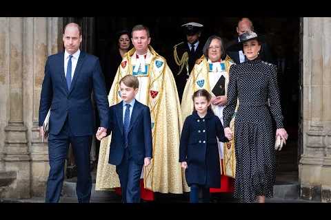 Prince George and Princess Charlotte Joins Royals at Prince Philip’s Memorial