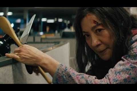 Michelle Yeoh and Andy Le Keyboard Fight Scene from ‘Everything Everywhere All At Once’