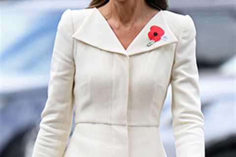 Kate Middleton beams at Anzac Day Service as the Queen grins just days after her 96th birthday