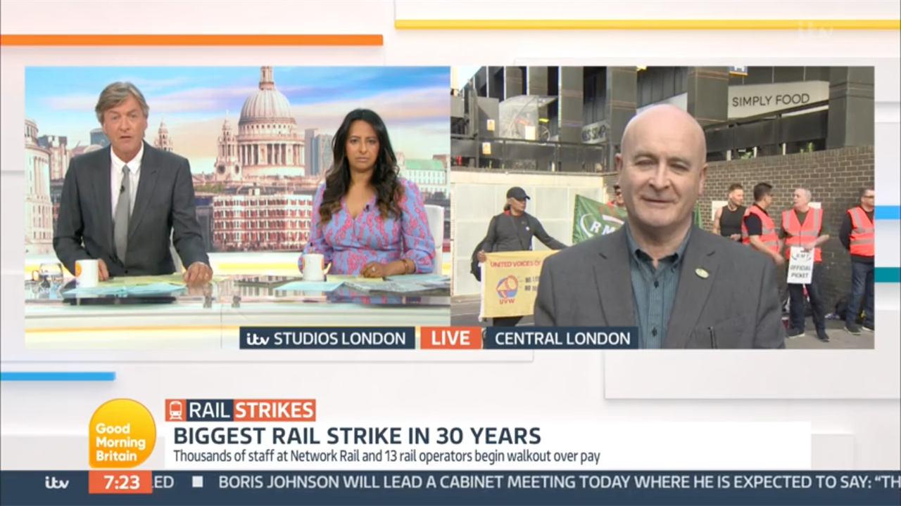 Richard Madeley stunned as he is accused of talking ‘twaddle’ on GMB by union boss Mick Lynch in fiery clash