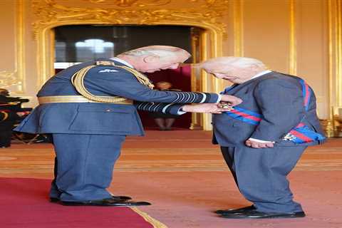 Beaming Sir David Attenborough, 96, receives second knighthood from Prince Charles