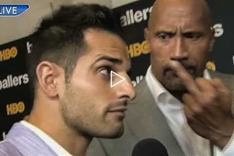 The Rock Gives Me The Middle Finger on Live TV at Ballers Premiere