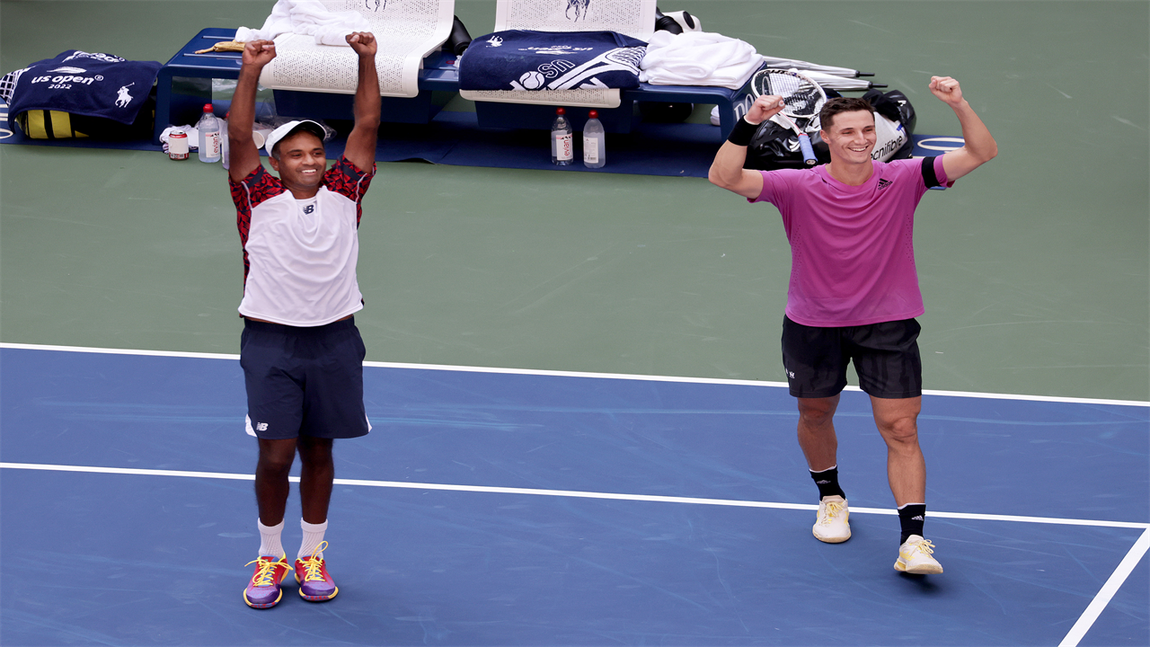 Brit Joe Salisbury wears black armband for The Queen as he makes history with back-to-back US Open doubles titles