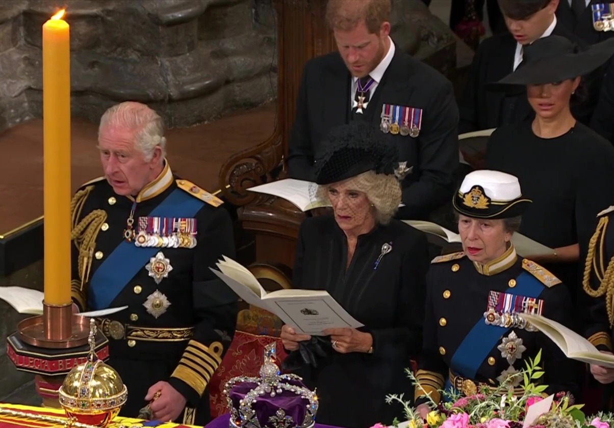 Palace reveals why Prince Harry sat behind King Charles in second row for Queen’s funeral – and not next to William