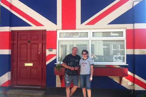 We painted our house with Union Jack for the Jubilee and now we’ve painted it black for the Queen – ..