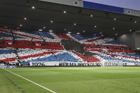 Watch Rangers players join entire Ibrox crowd to sing National Anthem after emotional minute’s..