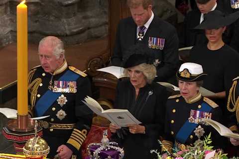 Palace reveals why Prince Harry sat behind King Charles in second row for Queen’s funeral – and not ..