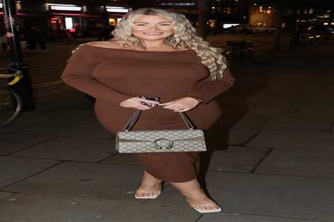 Love Island’s Shaughna Phillips looks incredible in brown dress at Tasha Ghouri’s shoe launch