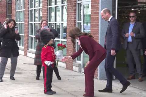 Adorable moment Princess Kate and Prince William meet young Royal guard who waited hours to greet..