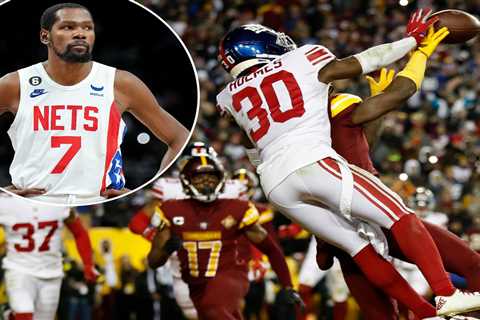 Kevin Durant chides no-call at end of Commanders-Giants: ‘Sending hugs’