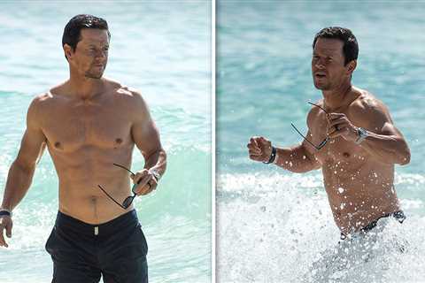 Mark Wahlberg Shows Off Impressive Figure on Vacation in Barbados with Wife