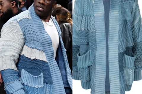 Shannon Sharpe’s Lakers vs Grizzlies Game Greg Lauren Blue Patchwork Cardigan + What was the Heated ..
