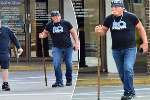 Hulk Hogan spotted walking with cane after wild speculation he was paralyzed