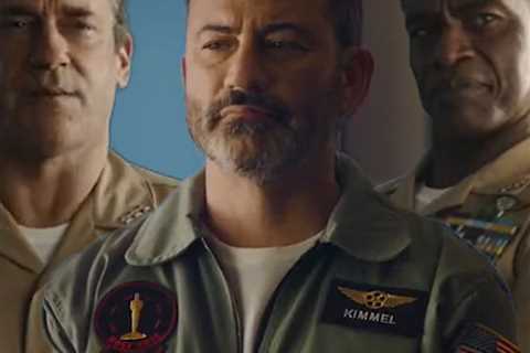 Jimmy Kimmel Does Top Gun Themed Oscars Promo, Goes Hard on SLAP Jokes