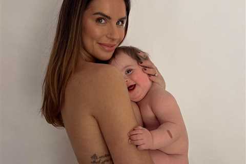Love Island’s Jessica Shears poses naked with baby in adorable pictures that left star in tears