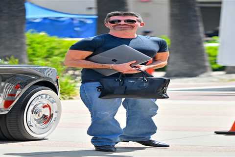 Simon Cowell looks slimmer than ever as he steps out in very baggy jeans in LA