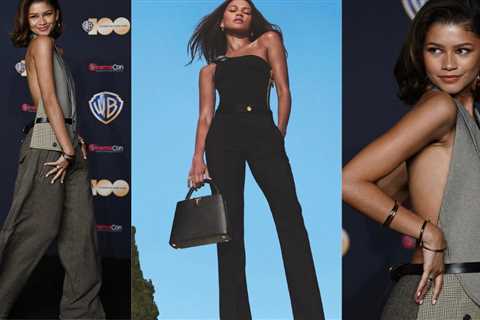 The New Face of Louis Vuitton Zendaya Stuns in a Backless LV Jumpsuit with Christian Louboutins at..