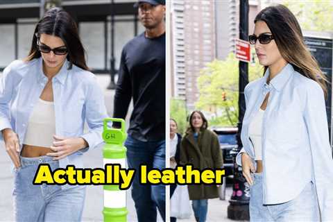 Kendall Jenner's Jean-Illusion Leather Pants Are One Of The Sillier Things I've Seen Recently