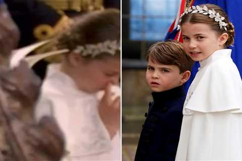 Cheeky Princess Charlotte is spotted picking her nose during King Charles’ coronation – but did you ..
