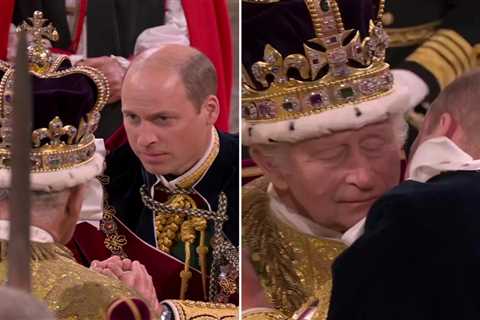 Three words King Charles whispers to Prince William during touching moment at coronation
