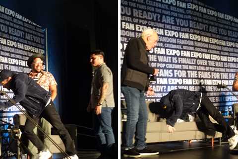 Michael J. Fox Falls Into Couch During 'BTTF' Panel, Plays It Off