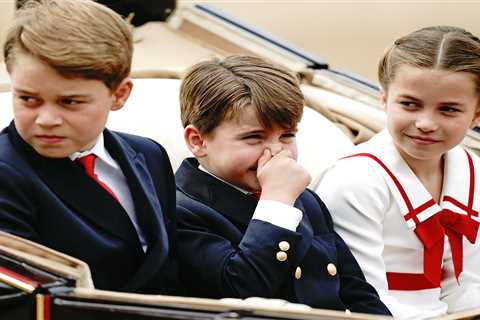 Prince Louis steals the show again as cheekiest royal holds his nose, pulls a face and fidgets with ..