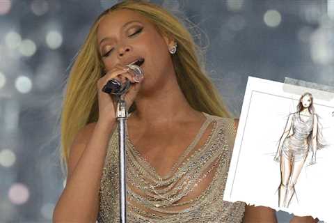 Queen Beyoncé wore a Silver Diamond and Crystal Embellished Tiffany & Co Mini Dress While..