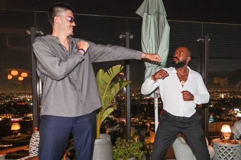 Jon Jones Shadowboxes Purdue Star Zach Edey At Epic ESPYs After-Party