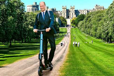 Prince William treats himself to an electric scooter to zip around vast Windsor estate