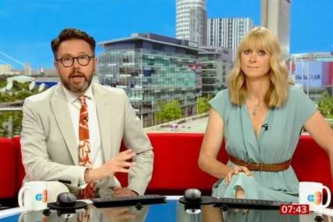 BBC Breakfast’s Jon Kay left blushing as co-star Rachel Burden urges him to ‘strip off’ for her