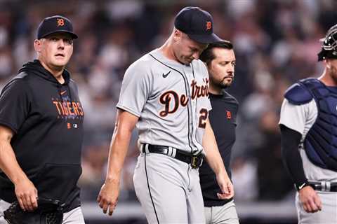 Giancarlo Stanton breaks Matt Manning’s foot with 119-MPH rocket