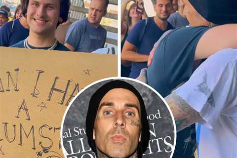 Travis Barker Brings Fan to Tears After Giving Him Drumsticks at Blink-182 Concert