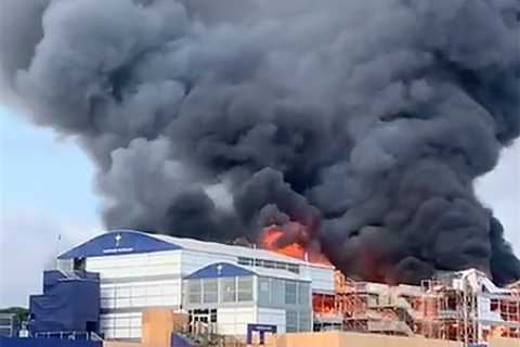 Ryder Cup golf course structure erupts into flames in scary scene