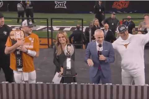 Texas fans relentlessly boo Brett Yormark, chant ‘SEC’ during Big 12 trophy ceremony