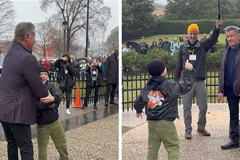 Sylvester Stallone Reenacts 'Rocky' Scene with Little Kid in Philly