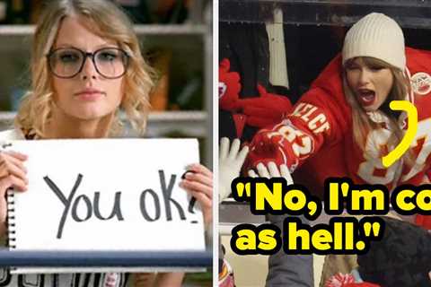 Taylor Swift Watched Travis Kelce Play Football From Behind A Frozen Window, And It Sparked A..