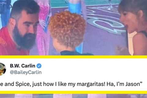Taylor Swift Introduced Ice Spice To Jason Kelce, And The Reactions Are Hilarious