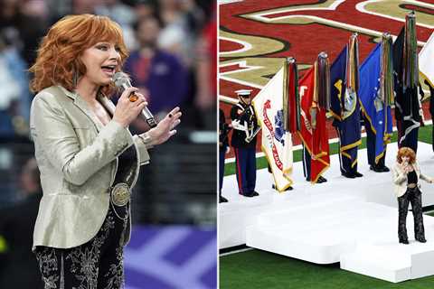 Reba McEntire gives national anthem a country flair at Super Bowl 2024