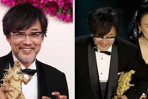The Japanese Director Of “Godzilla Minus One” Was Played Off At The Oscars As He Struggled To..