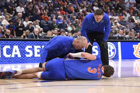 Florida’s Micah Handlogten suffers gruesome leg injury during SEC championship game in scary scene