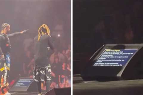 Drake and Lil Wayne Spotted Rapping Lyrics From Teleprompter On 'Blur' Tour