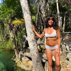 Jenny Powell, 56, stuns in Kim Kardashian bikini for Mexico birthday getaway