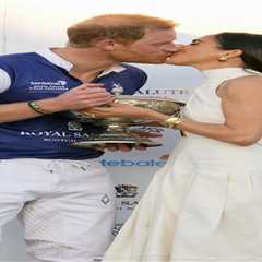 Prince Harry and Meghan recreate Charles and Diana kiss-story 39 years on by smooching at polo match
