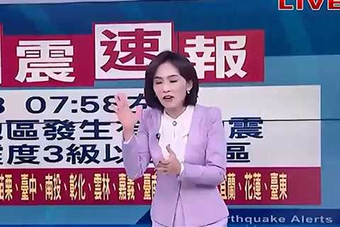 Taiwan Earthquake Broadcasters Unfazed As Studio Violently Shook