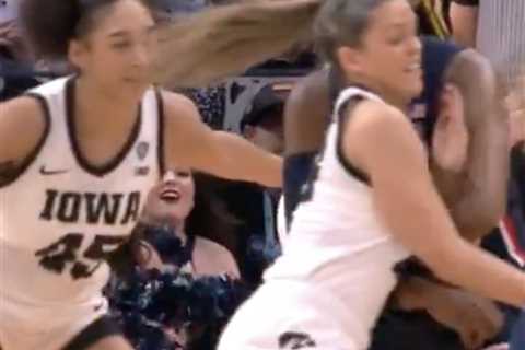 Iowa’s Gabbie Marshall had no doubt controversial UConn-Iowa foul call ‘was a moving screen’