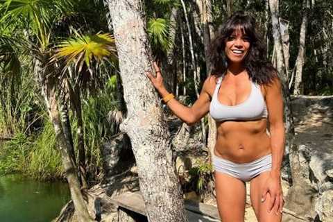 Jenny Powell, 56, stuns in Kim Kardashian bikini for Mexico birthday getaway